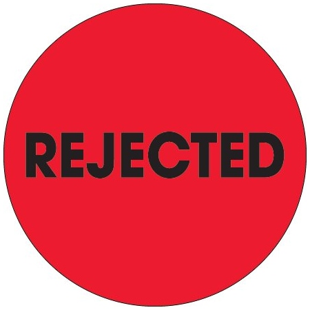 Bsc Preferred 2'' Circle - ''Rejected'' Fluorescent Red Labels BUY00019841